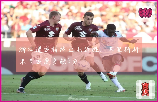 浙江遭逆转终止七连胜，布里斯科末节逆袭贡献6分